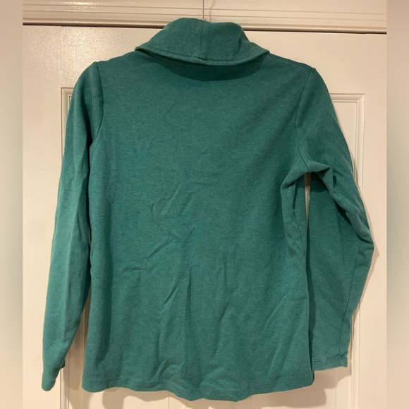 L.L.Bean Shawl Collar Short Sleeve Top – Size Small - Picture 3 of 7